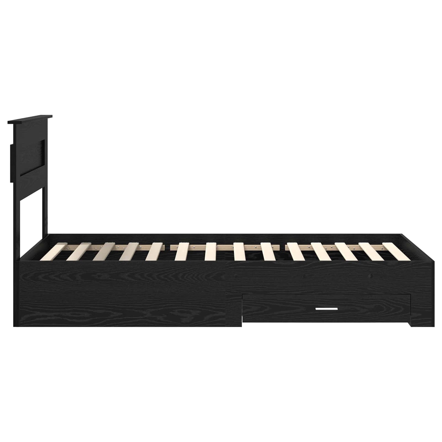 vidaXL Bed Frame with Headboard Black Oak 100 x 200 cm Engineered Wood