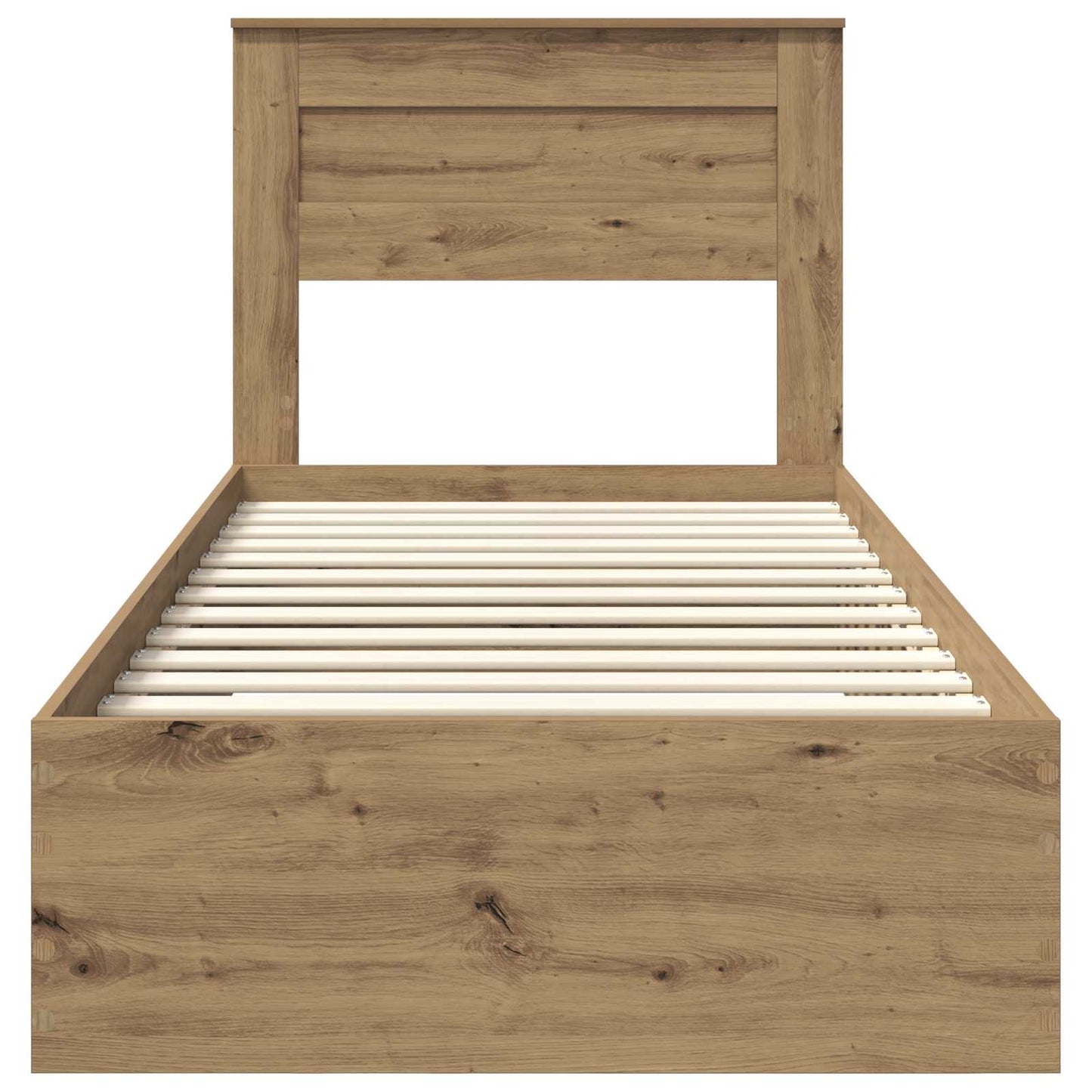 vidaXL Bed Frame with Drawer Artisan Oak 100 x 200 cm Engineered Wood