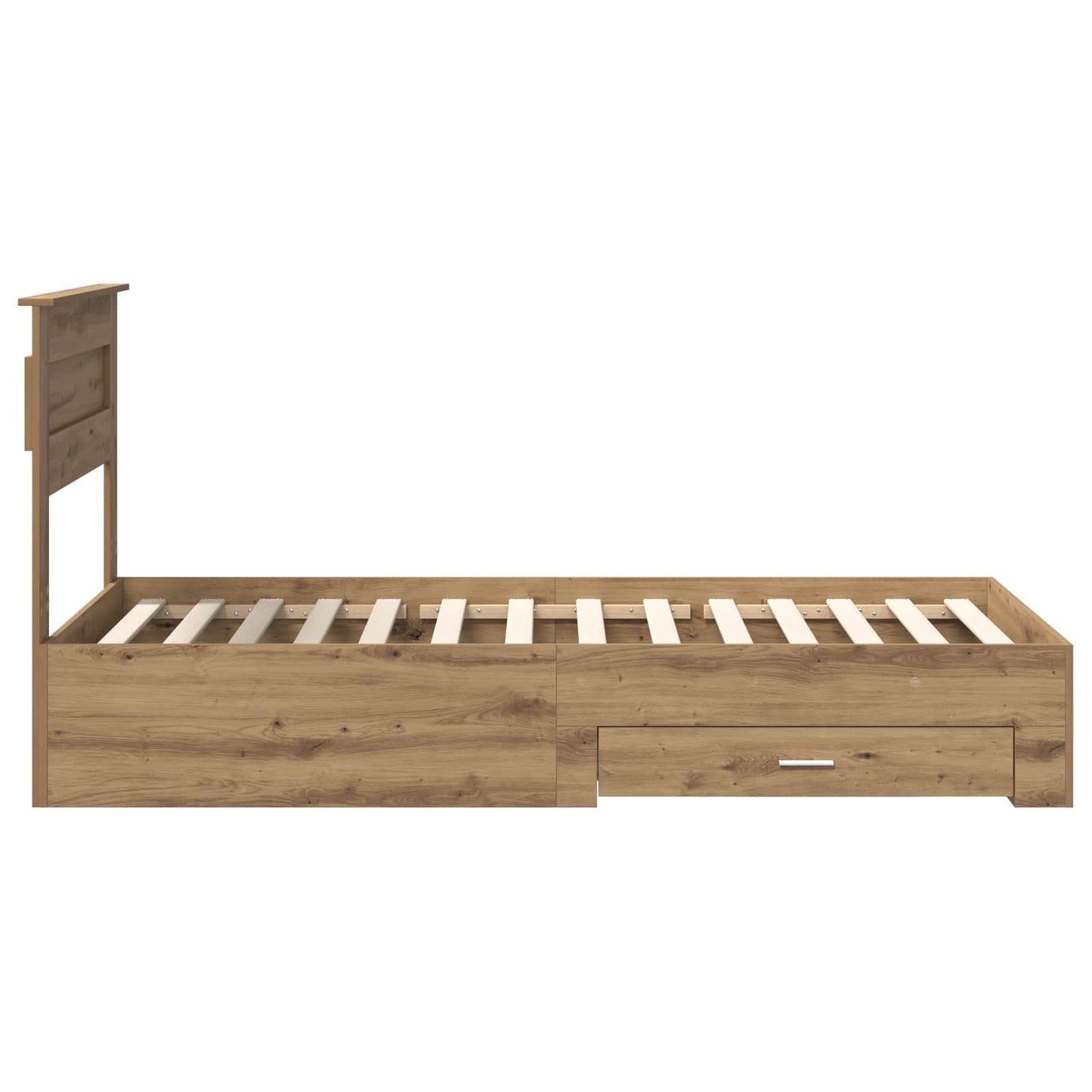 vidaXL Bed Frame with Drawer Artisan Oak 100 x 200 cm Engineered Wood