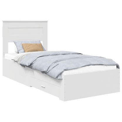 vidaXL Bed Frame with Drawer with Headboard Manual Engineered Wood