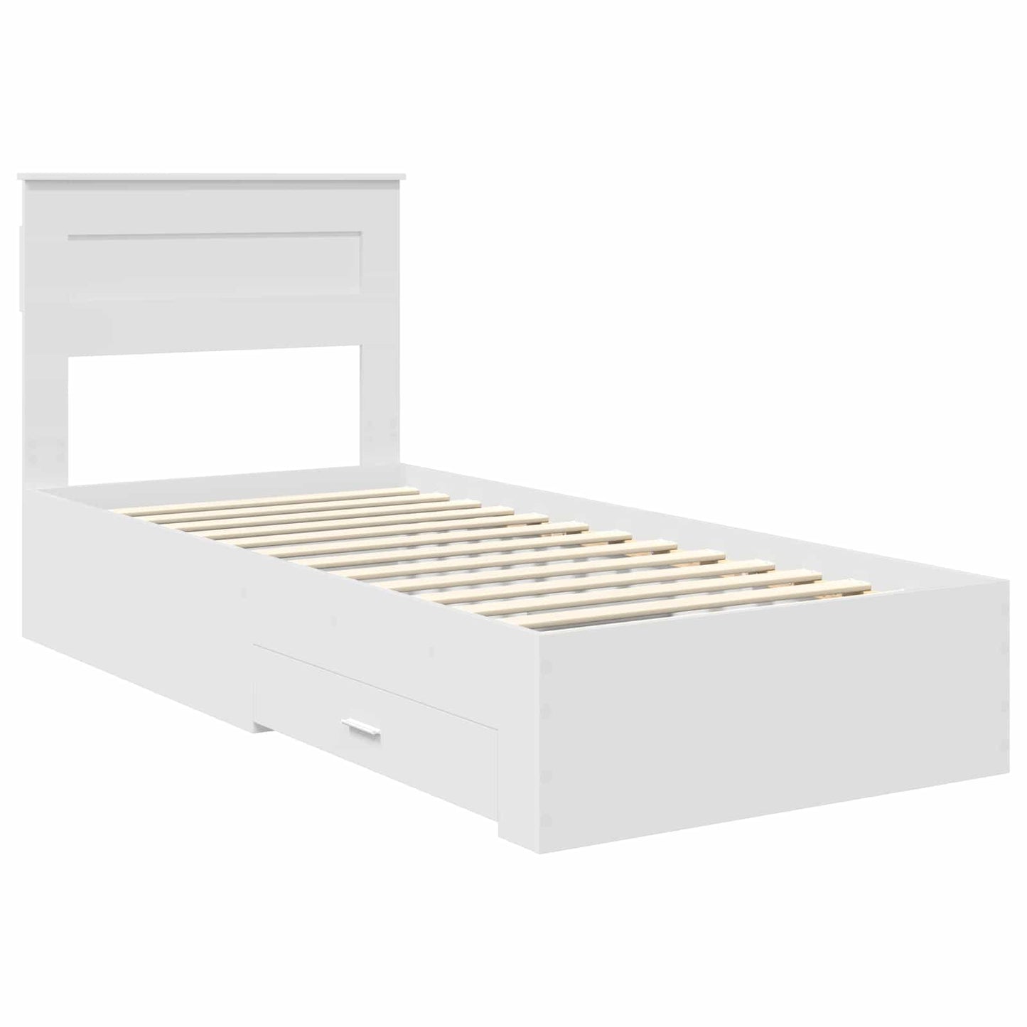 vidaXL Bed Frame with Drawer with Headboard Manual Engineered Wood