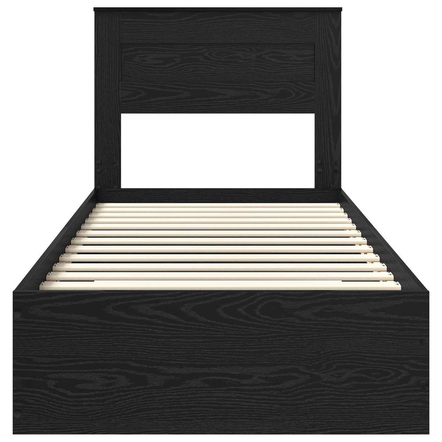 vidaXL Bed Frame with Headboard Black Oak 90 x 200 cm Engineered Wood