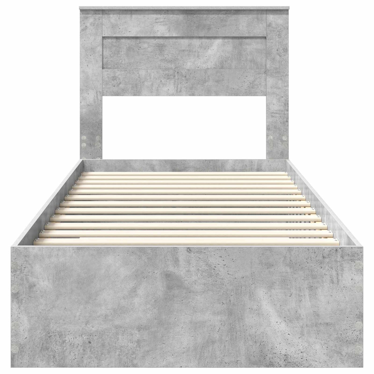 vidaXL Bed Frame Concrete Grey and Silver 75 x 190 cm Engineered Wood