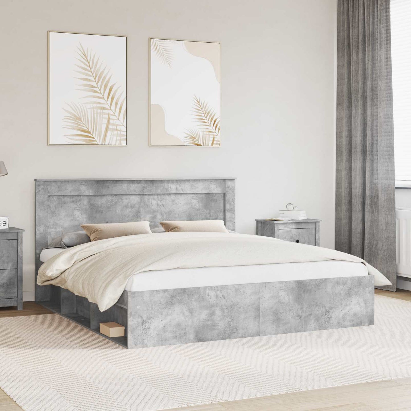 vidaXL Bed Frame with Headboard Concerte 180 x 200 cm Solid Pine Wood