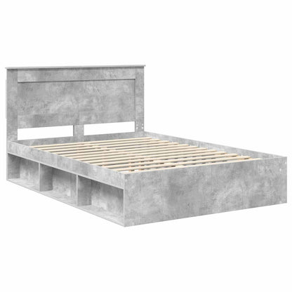 vidaXL Bed Frame Concerte Grey 150 x 200 cm Solid Pine Wood