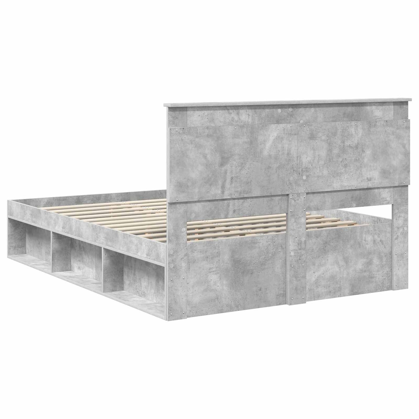 vidaXL Bed Frame Concerte Grey 150 x 200 cm Solid Pine Wood