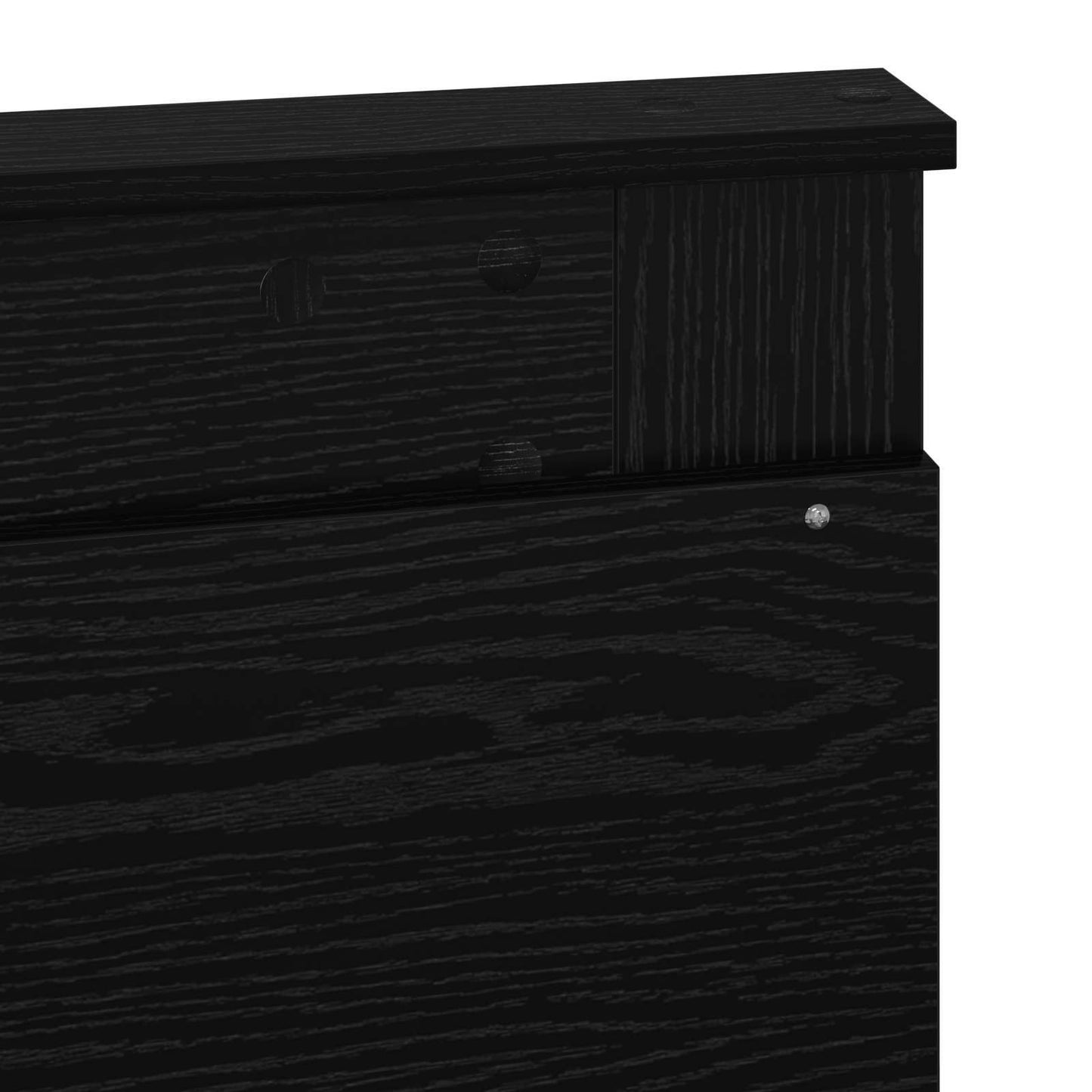 vidaXL Bed Frame with Headboard Black 140 x 190 cm Solid Pine Wood