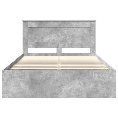 vidaXL Bed Frame with Headboard Concerte 140 x 190 cm Solid Pine Wood