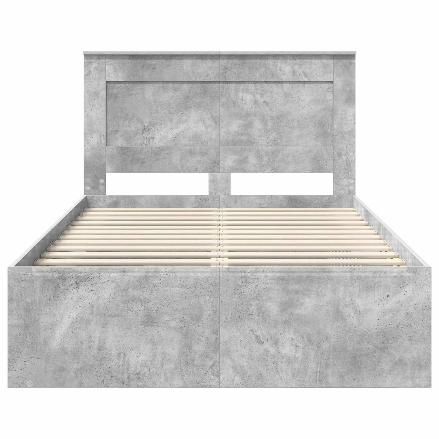 vidaXL Bed Frame Concerte Grey 135 x 190 cm Solid Pine Wood