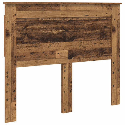 vidaXL Bed Frame with Headboard Old Wood 135 x 190 cm Solid Pine Wood