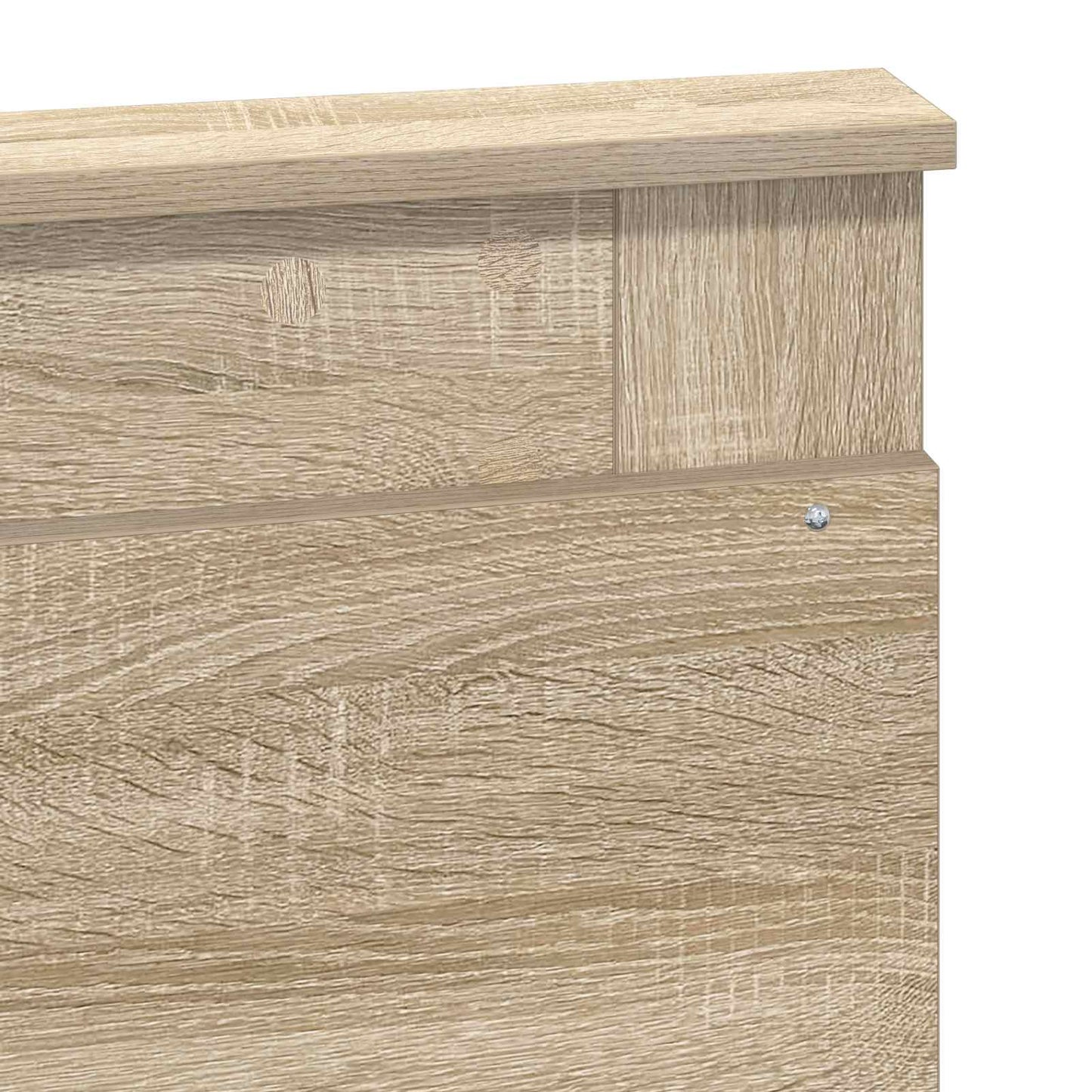 vidaXL Bed Frame with Headboard Sonoma 120 x 190 cm Solid Pine Wood