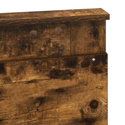 vidaXL Bed Frame Smoked Oak 120 x 200 cm Solid Pine Wood