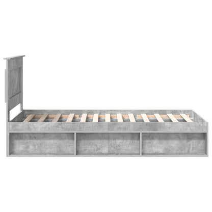 vidaXL Bed Frame Concerte Grey 100 x 200 cm Solid Pine Wood