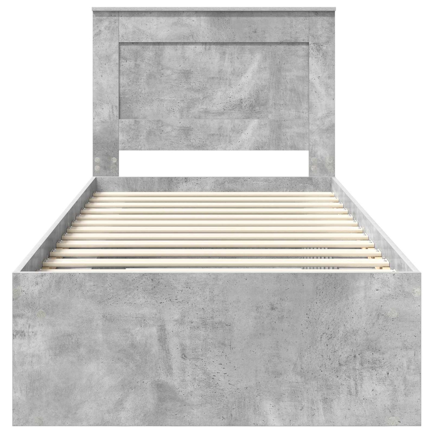 vidaXL Bed Frame with Drawer Concerte Grey 90 x 190 cm Solid Pine Wood