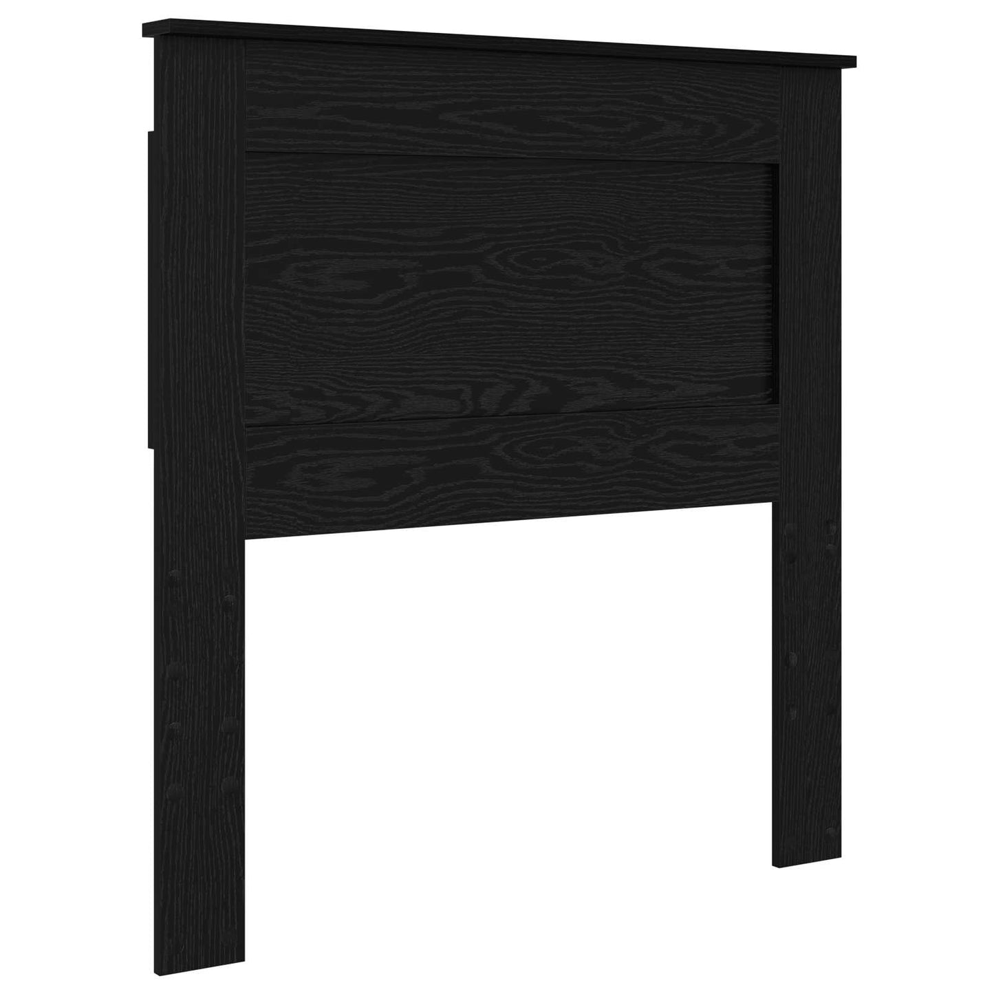 vidaXL Bed Frame with Headboard Black 90 x 200 cm Solid Pine Wood