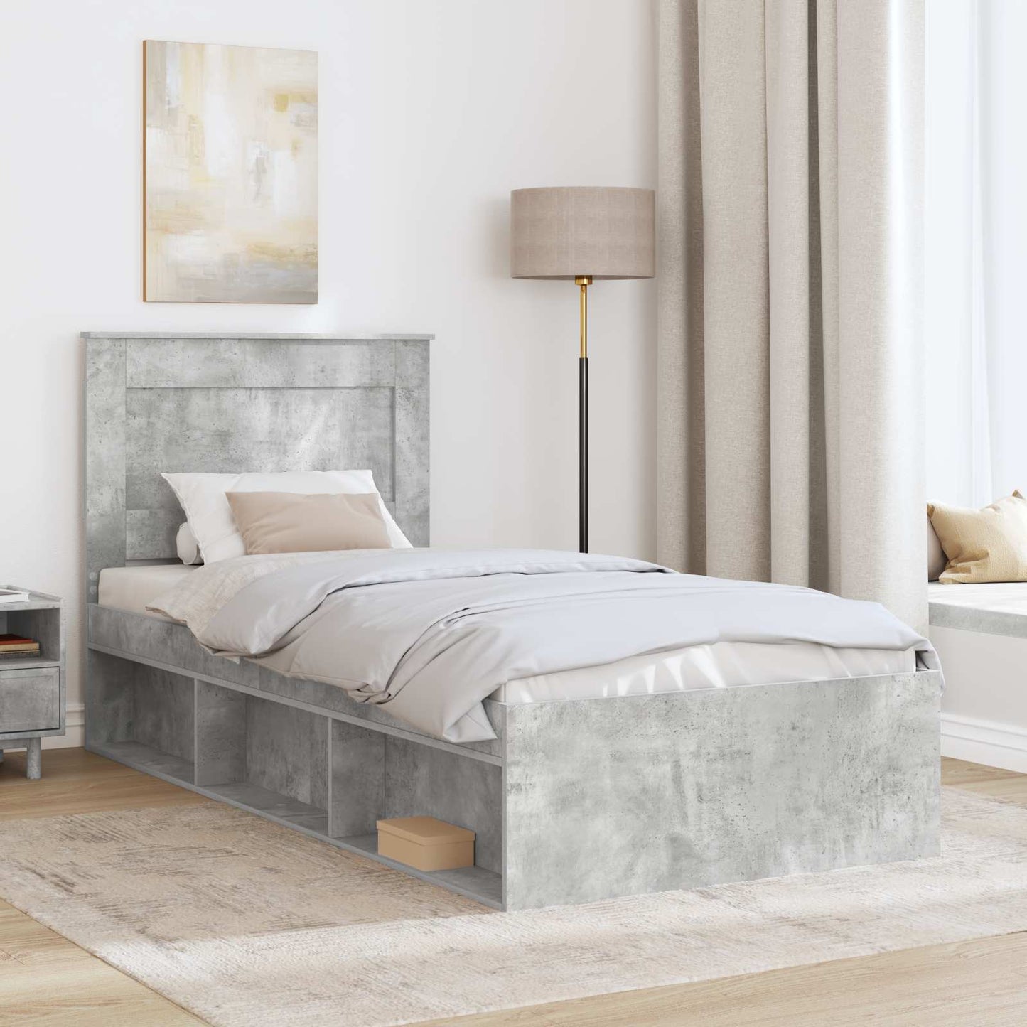 vidaXL Bed Frame with Headboard Concerte 90 x 200 cm Solid Pine Wood