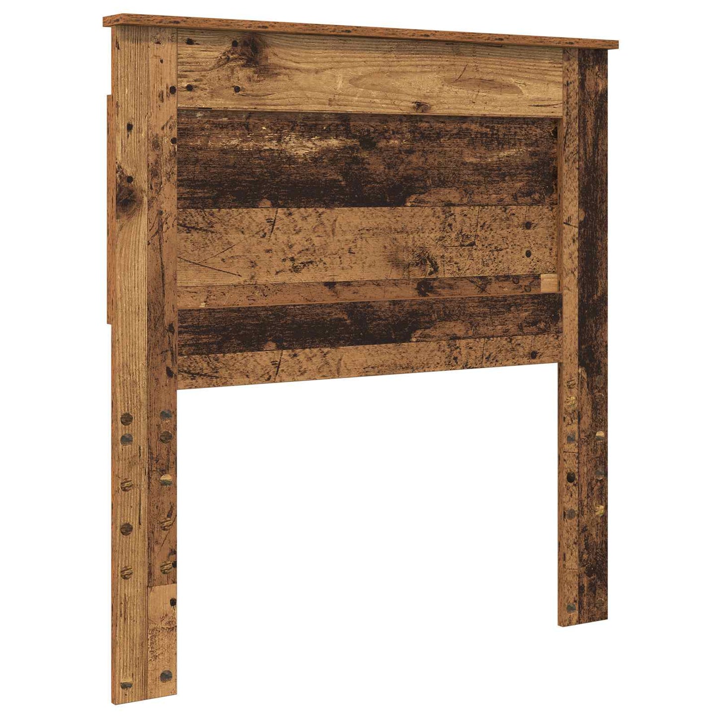 vidaXL Bed Frame with Headboard Old Wood 90 x 200 cm Solid Pine Wood