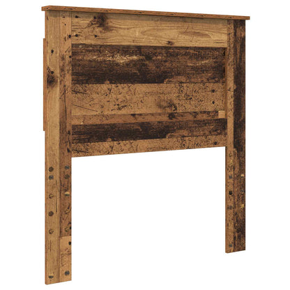 vidaXL Bed Frame with Headboard Old Wood 90 x 200 cm Solid Pine Wood