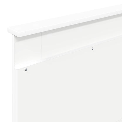 vidaXL Bed Frame with Headboard White 75 x 190 cm Solid Pine Wood