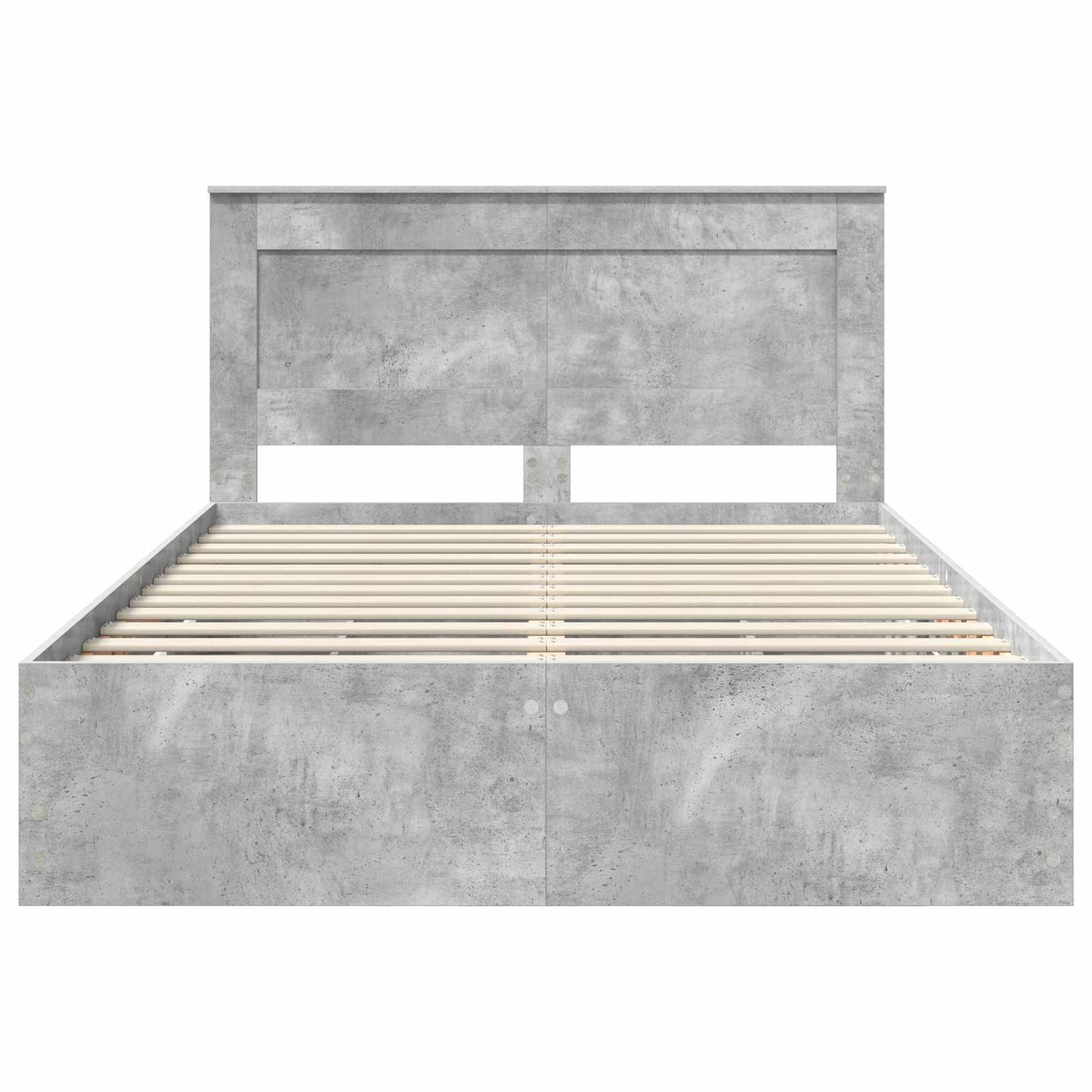 vidaXL Bed Frame with Drawer Concrete Grey 150 x 200 cm Engineer Wood