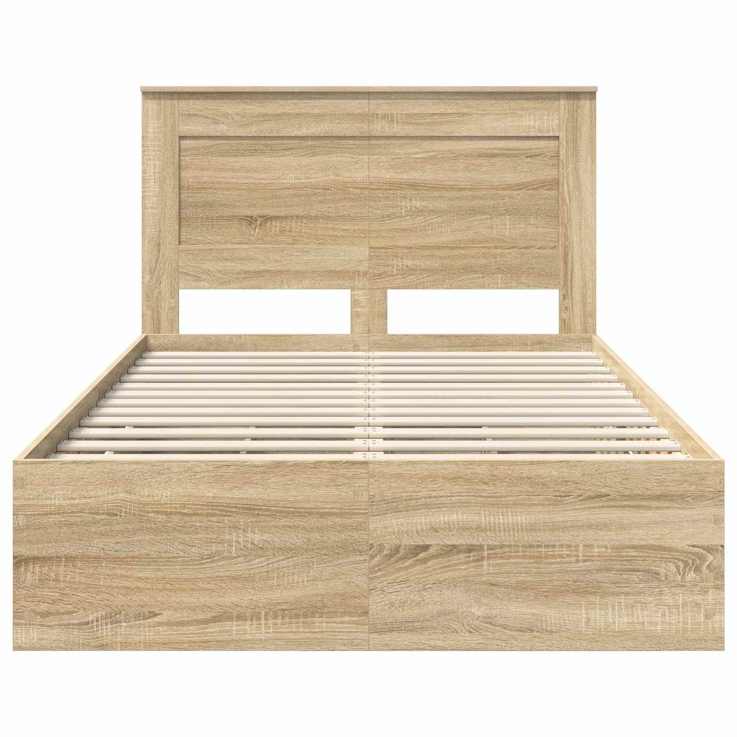 vidaXL Bed Frame with Drawer Sonoma Oak 120 x 200 cm Engineer Wood