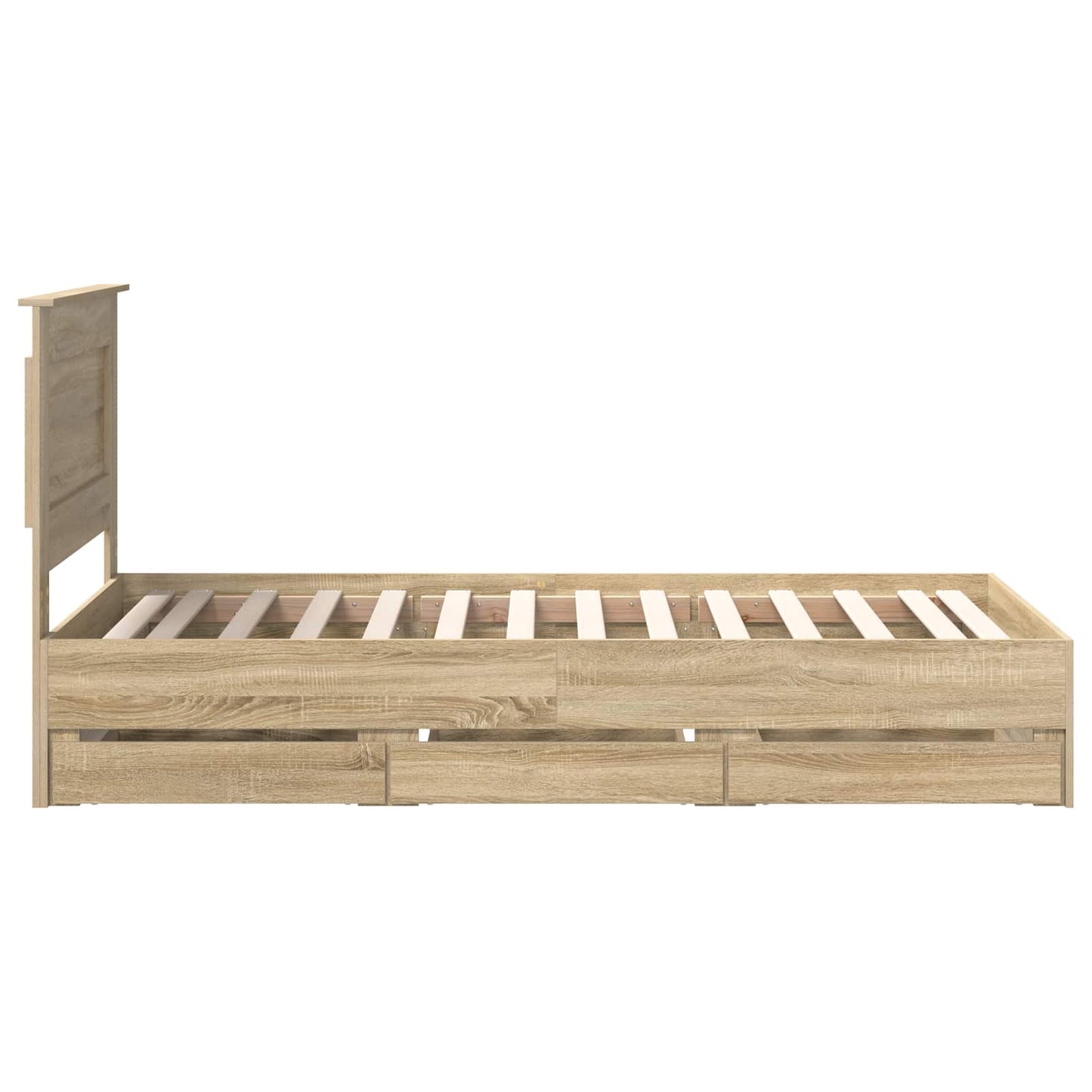 vidaXL Bed Frame with Drawer Sonoma Oak 100 x 200 cm Engineer Wood