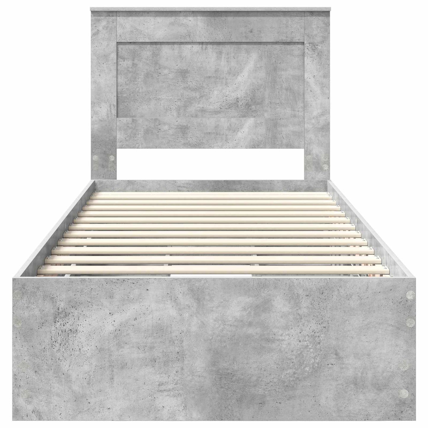 vidaXL Bed Frame with Drawer Concrete Grey 90 x 190 cm Engineer Wood