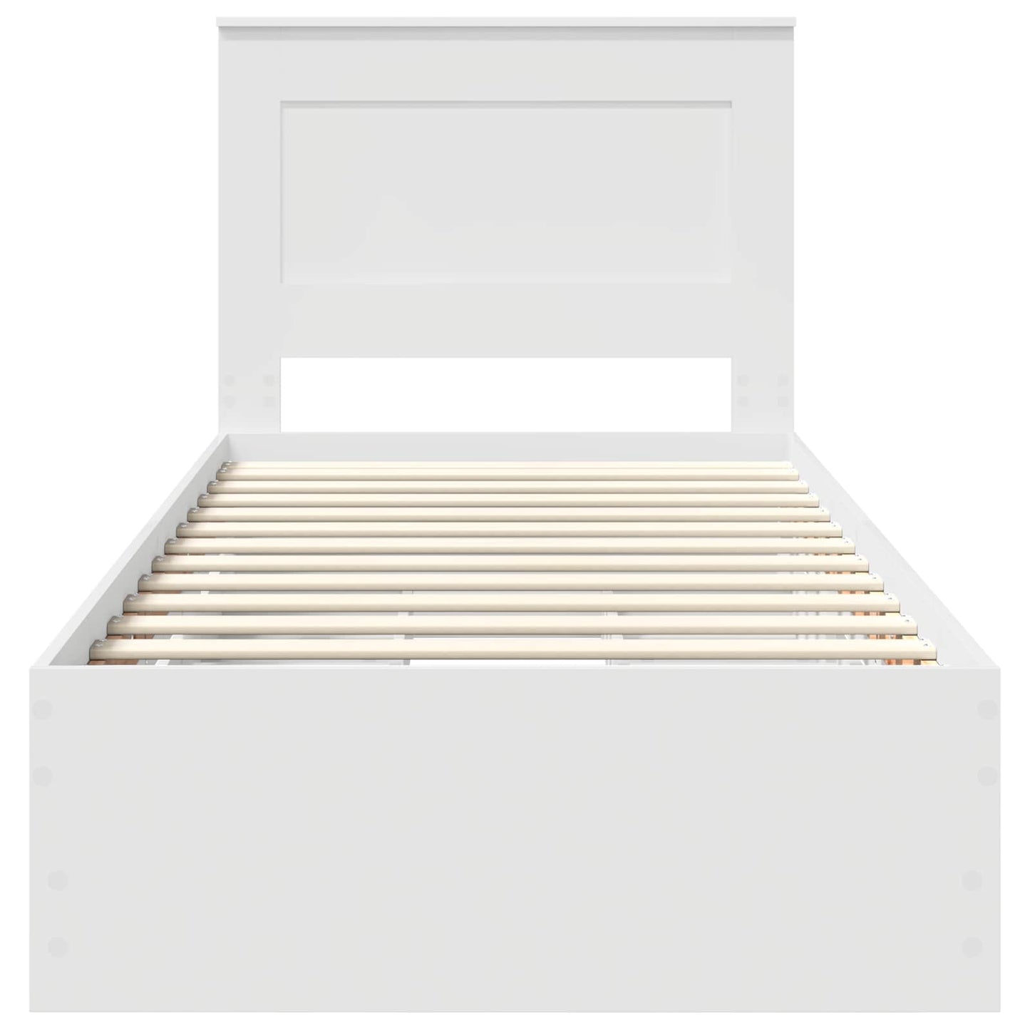 vidaXL Bed Frame with Drawer White 75 x 190 cm Engineer Wood