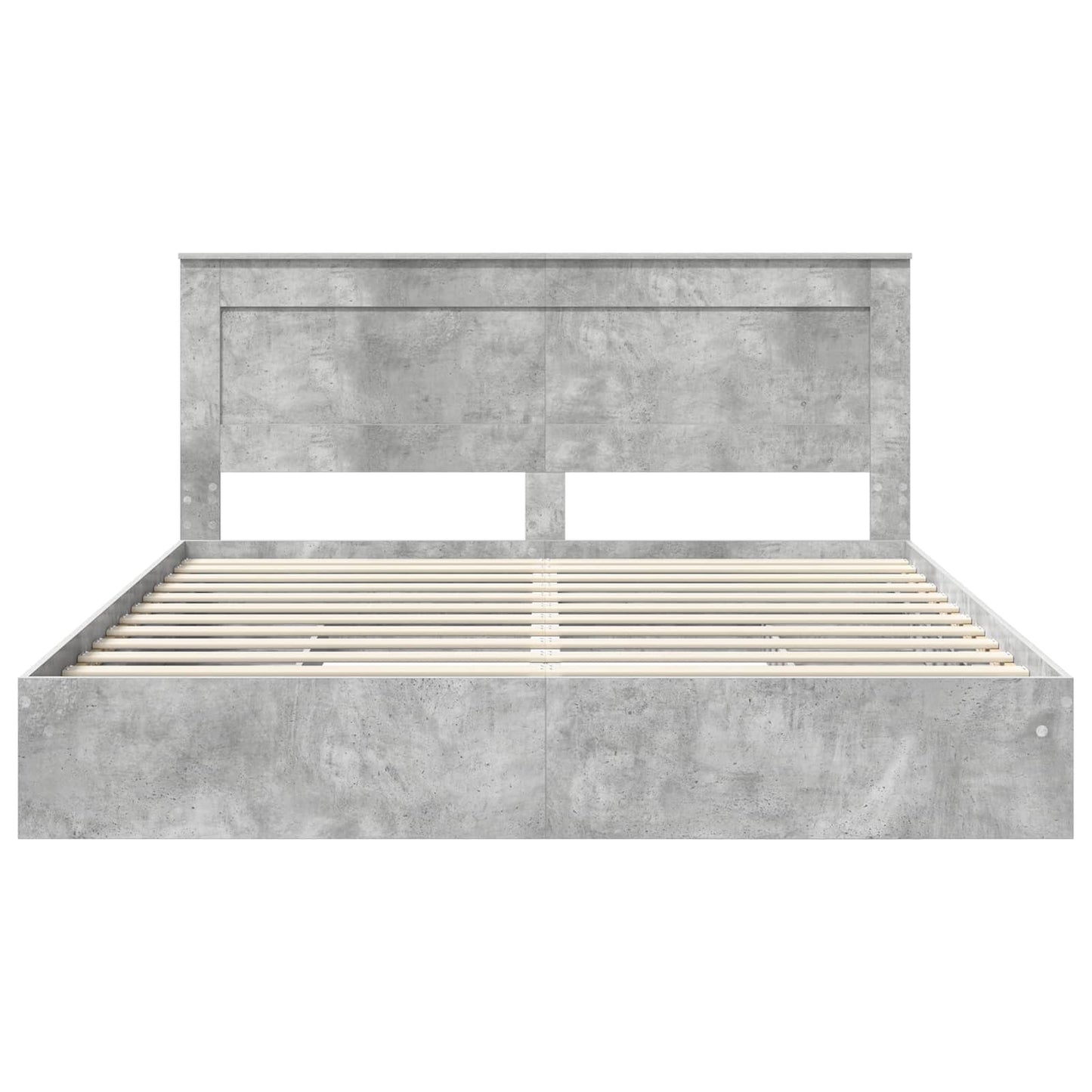 vidaXL Storage Bed Concrete Grey 200 x 200 cm Engineered Wood