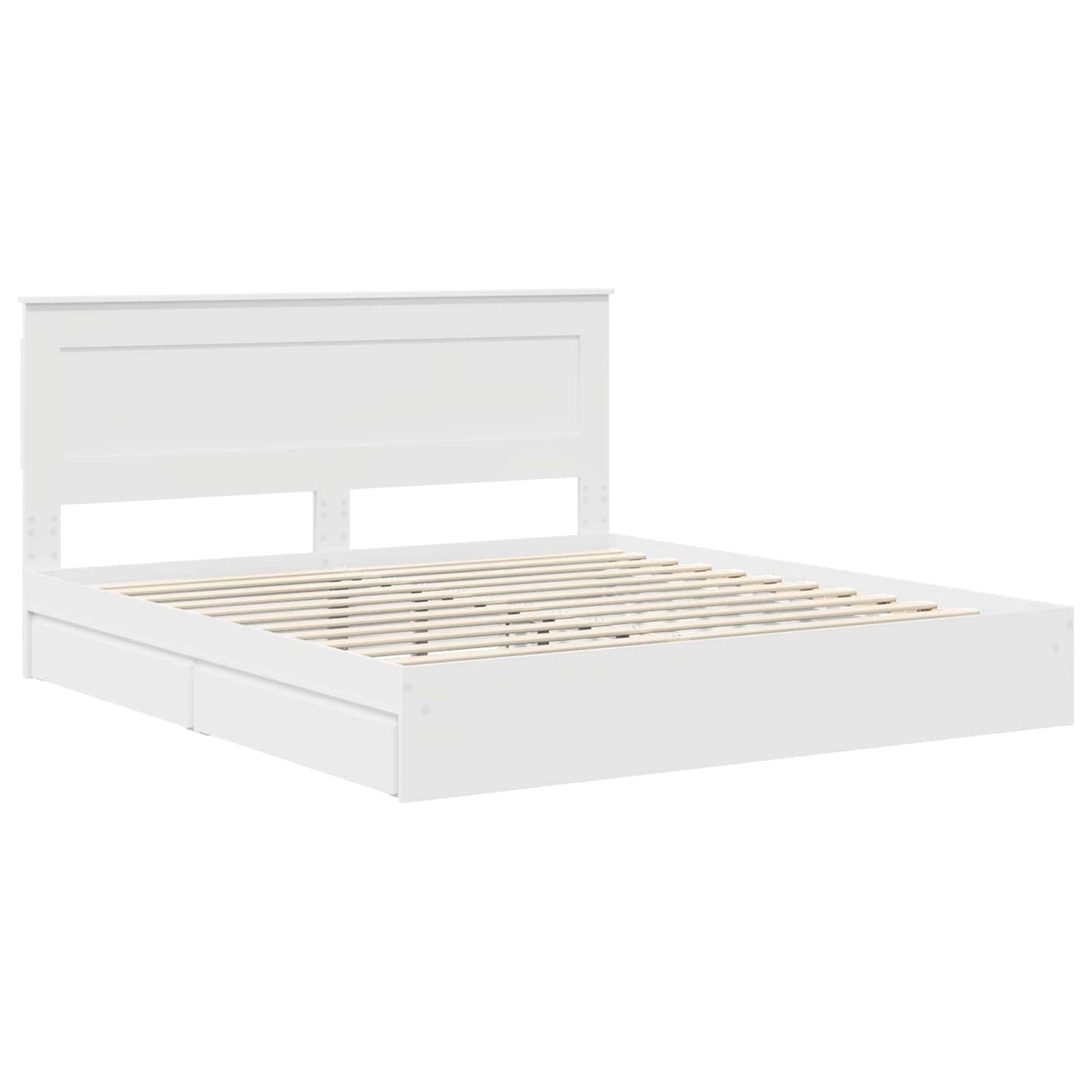 vidaXL Storage Bed with Headboard White 180 x 200 cm Engineered Wood