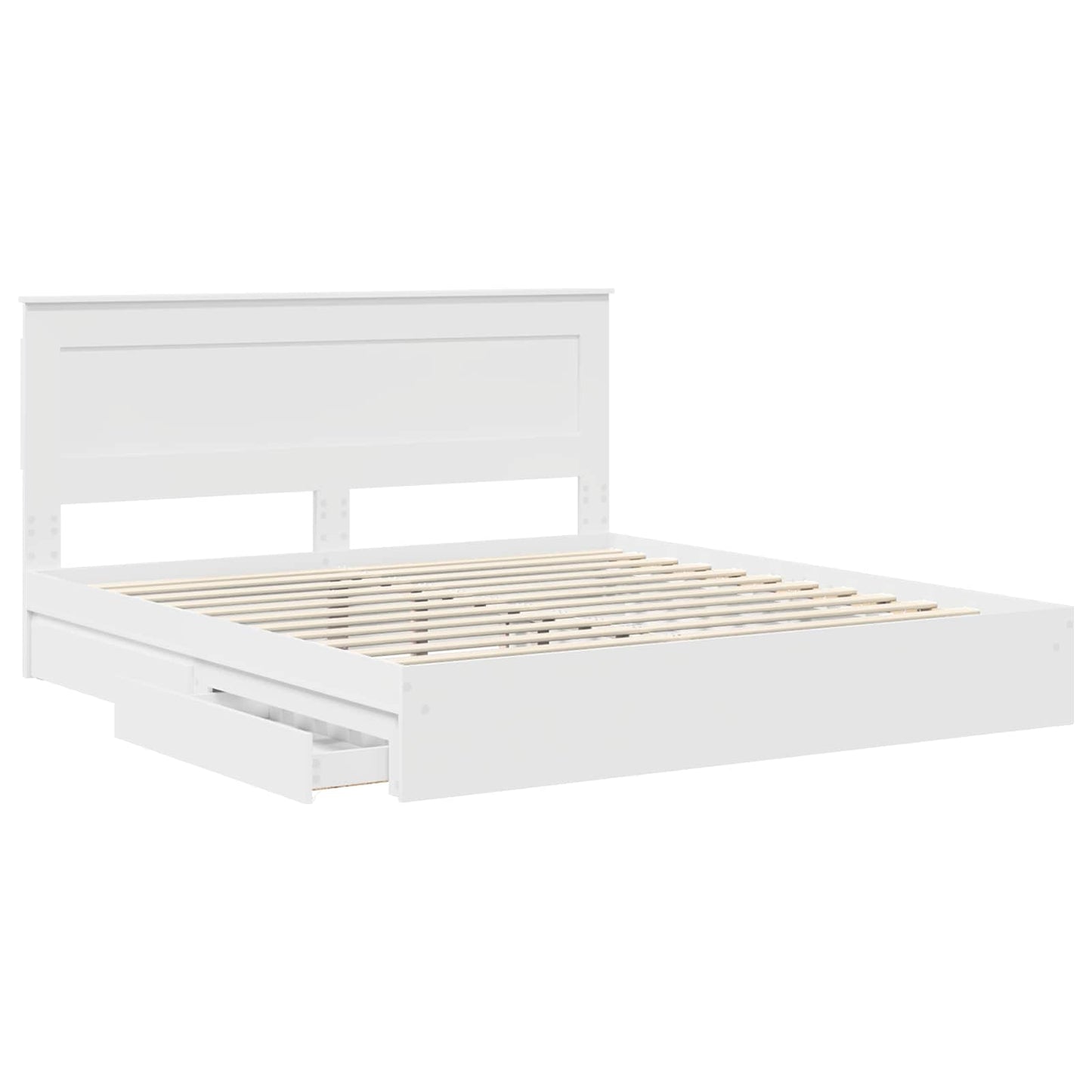 vidaXL Storage Bed with Headboard White 180 x 200 cm Engineered Wood
