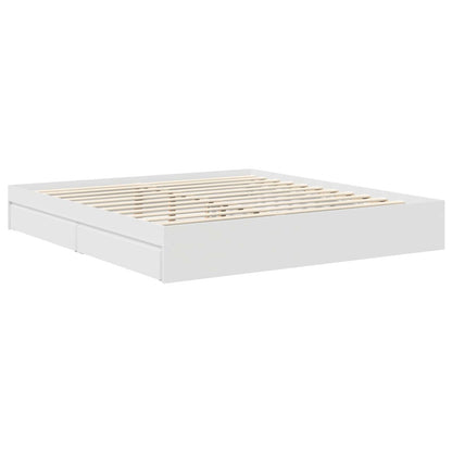 vidaXL Storage Bed with Headboard White 180 x 200 cm Engineered Wood