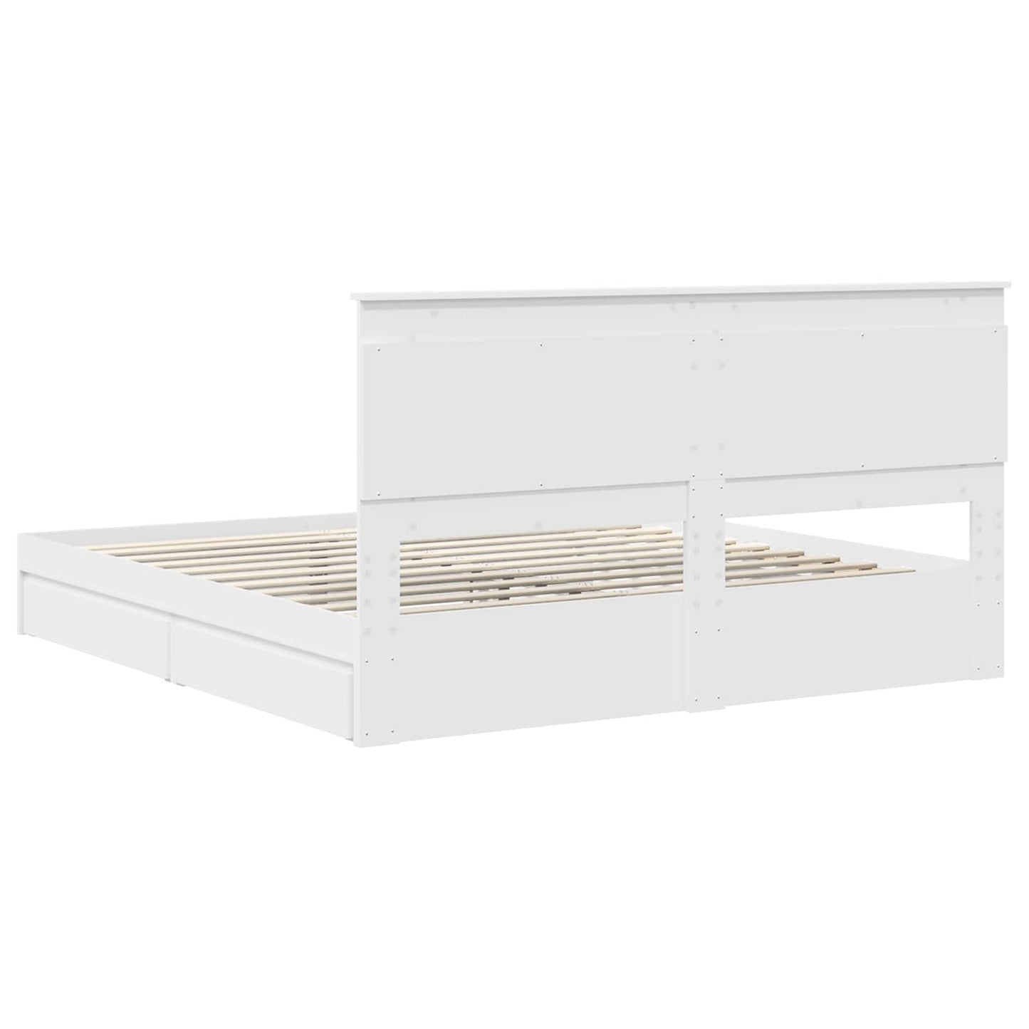vidaXL Storage Bed with Headboard White 180 x 200 cm Engineered Wood
