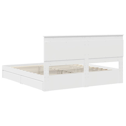 vidaXL Storage Bed with Headboard White 180 x 200 cm Engineered Wood