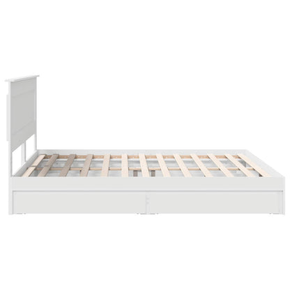 vidaXL Storage Bed with Headboard White 180 x 200 cm Engineered Wood