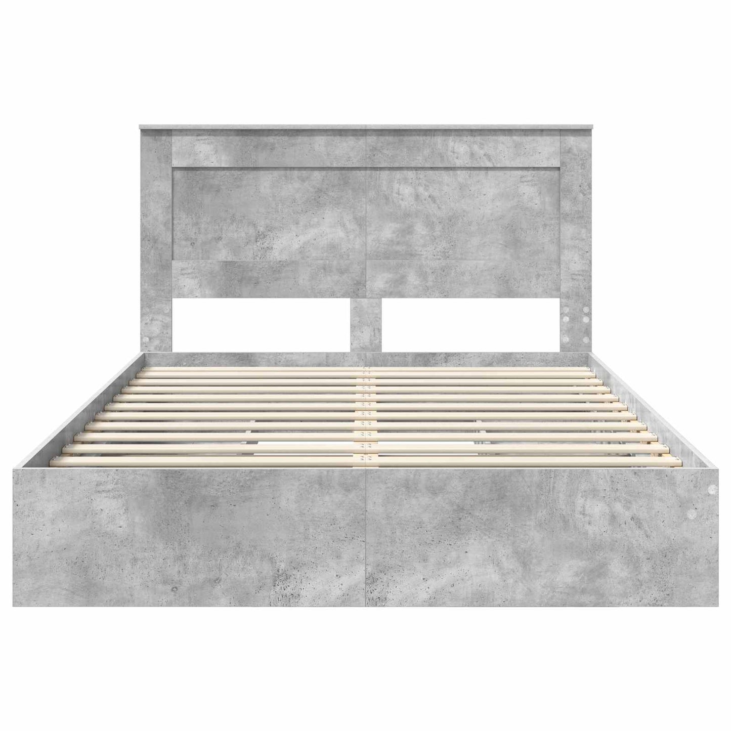 vidaXL Storage Bed Concrete Grey 150 x 200 cm Engineered Wood