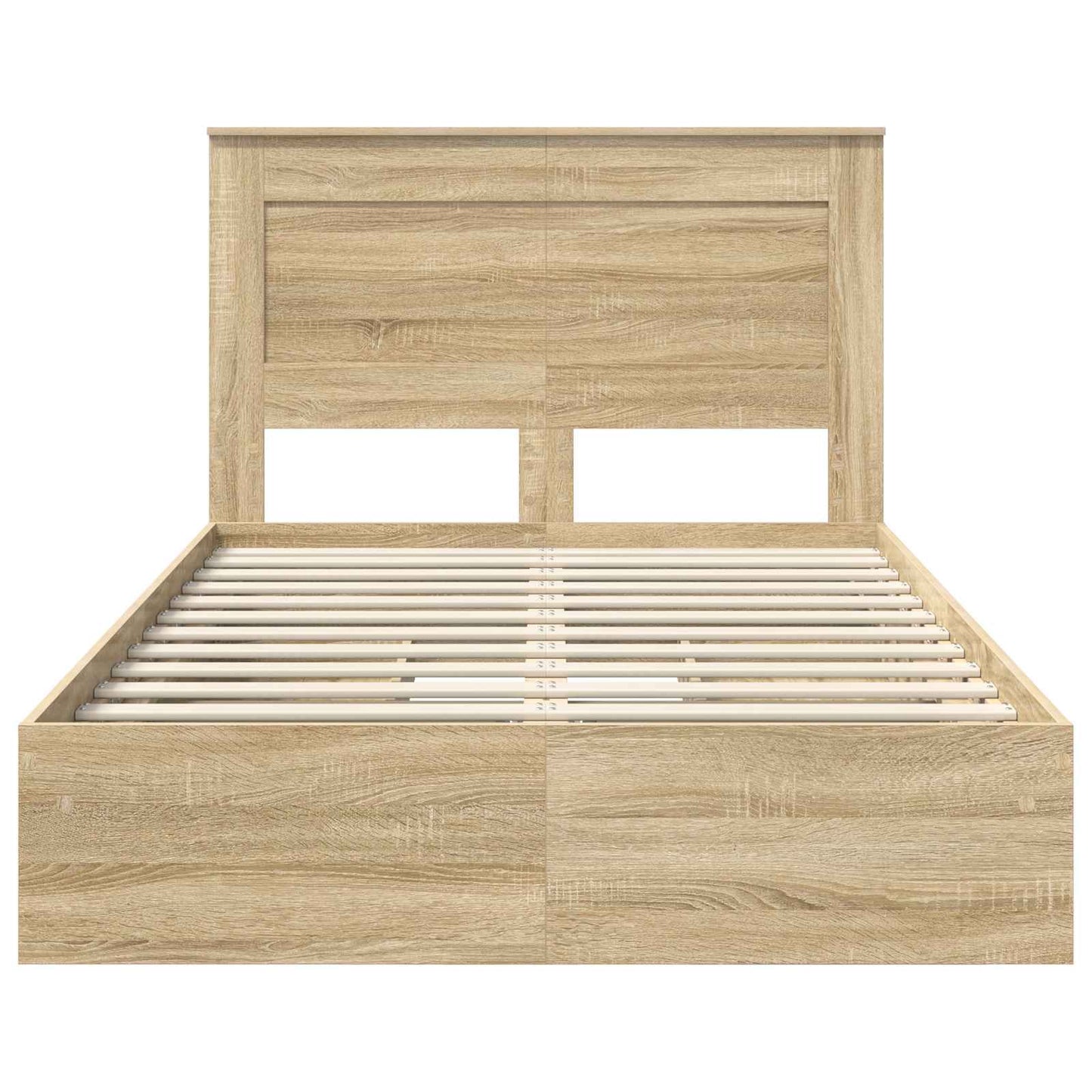 vidaXL Storage Bed with Drawer Sonoma Oak 135 x 190 cm Engineered Wood