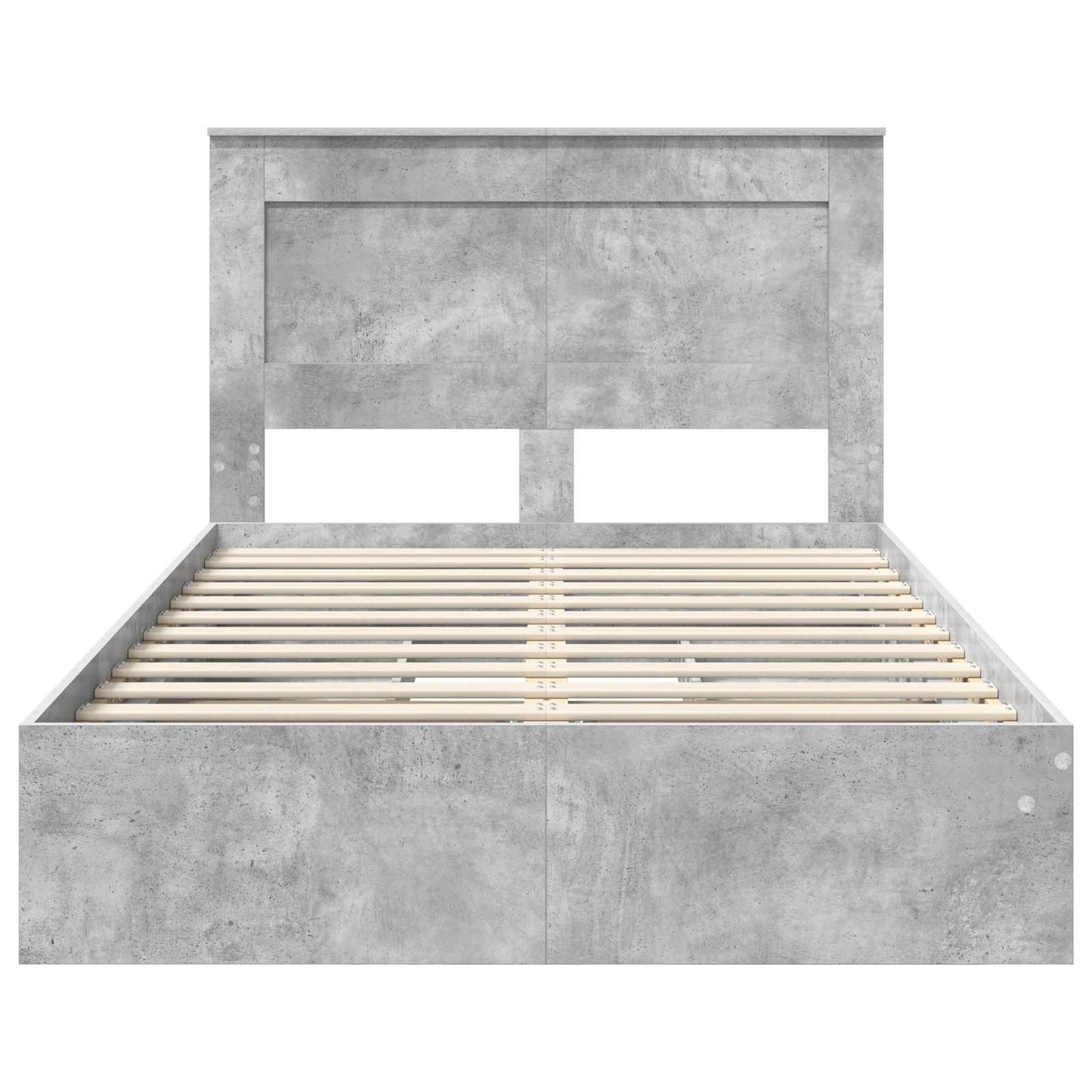 vidaXL Storage Bed Concrete Grey 135 x 190 cm Engineered Wood