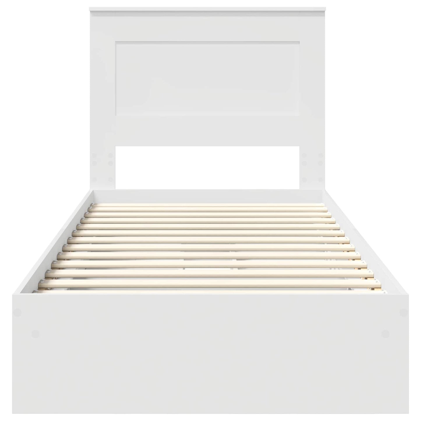 vidaXL Storage Bed with Headboard White 75 x 190 cm Engineered Wood