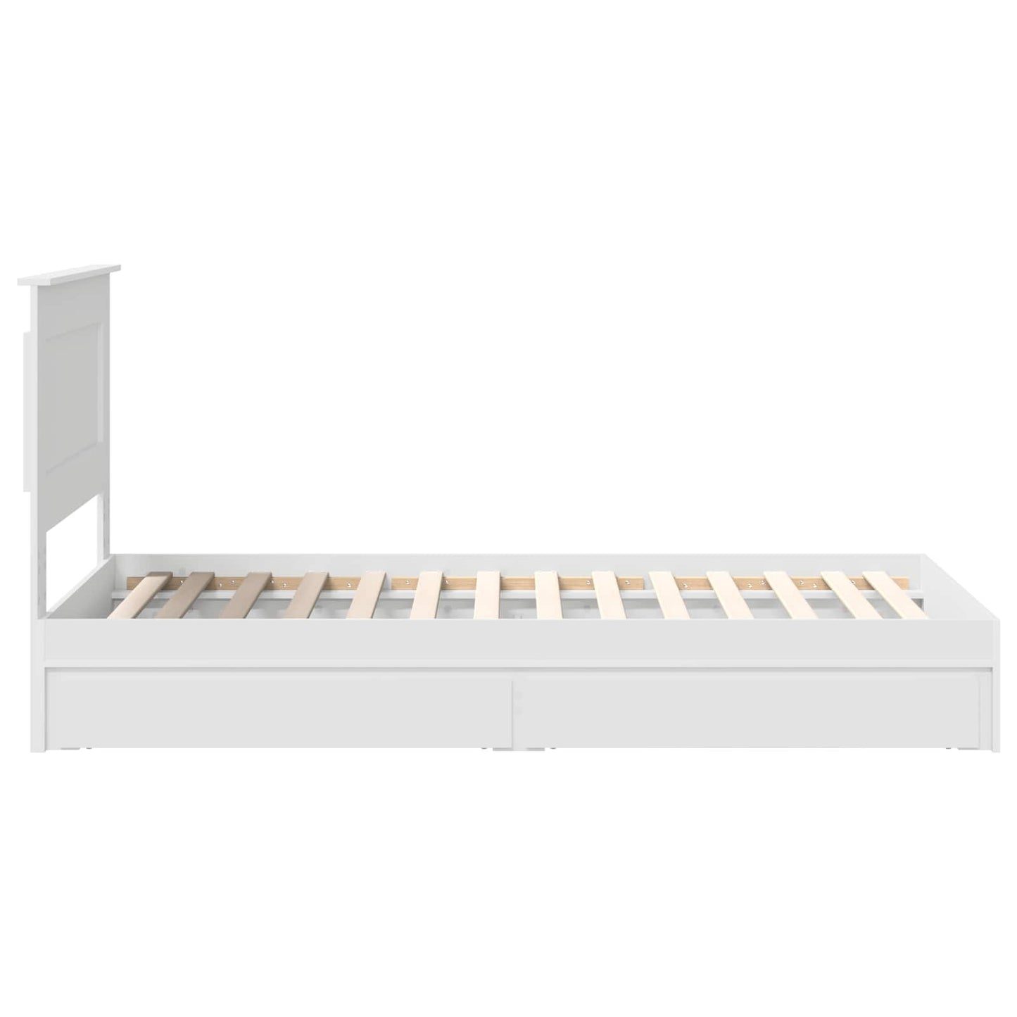vidaXL Storage Bed with Headboard White 75 x 190 cm Engineered Wood