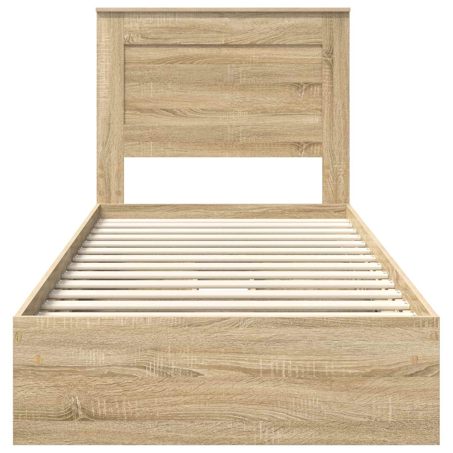 vidaXL Storage Bed with Drawer Sonoma Oak 75 x 190 cm Engineered Wood