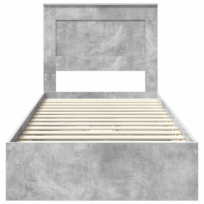 vidaXL Storage Bed Concrete Grey 75 x 190 cm Engineered Wood