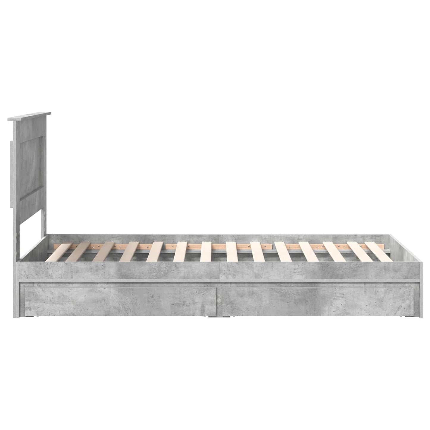 vidaXL Storage Bed Concrete Grey 75 x 190 cm Engineered Wood