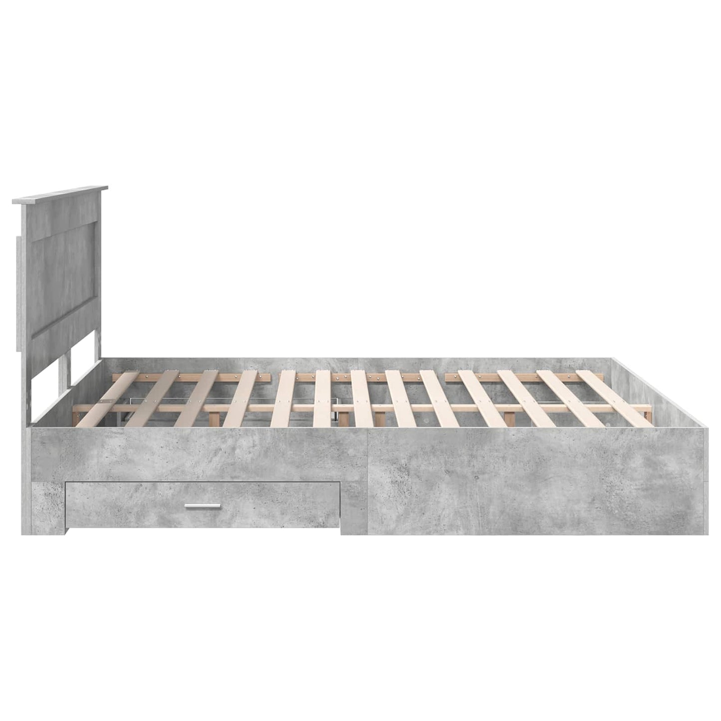 vidaXL Bed Frame with Drawer with Headboard Manual Engineered Wood