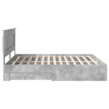 vidaXL Bed Frame with Drawer with Headboard Manual Engineered Wood
