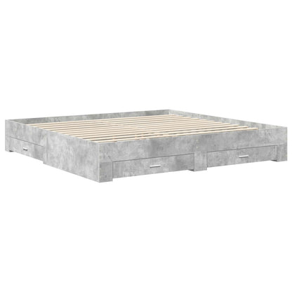 vidaXL Bed Frame with Drawer with Headboard Manual Engineered Wood