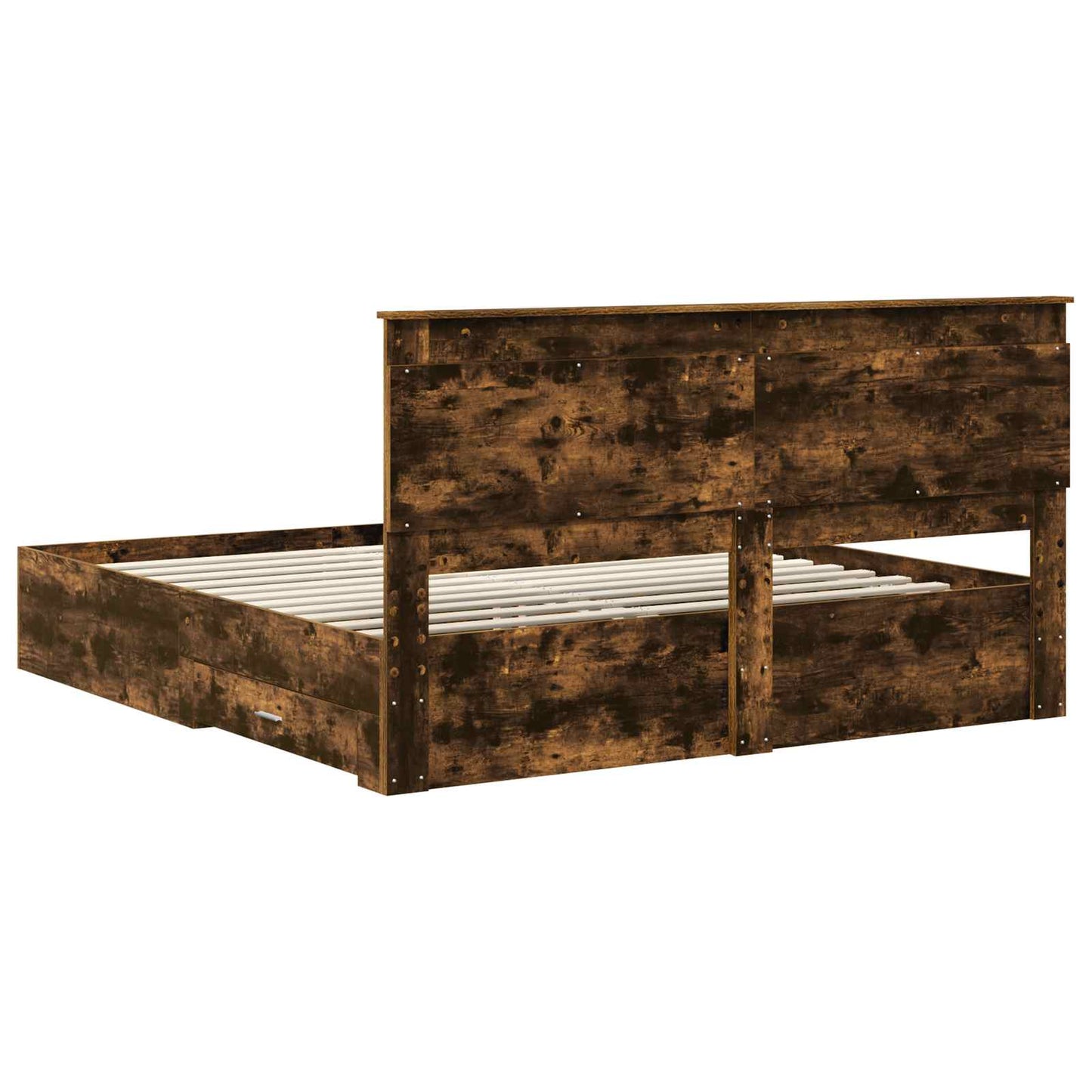 vidaXL Bed Frame with Drawer with Headboard Manual Engineered Wood