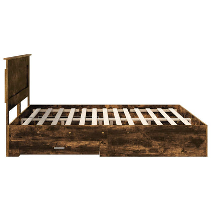vidaXL Bed Frame with Drawer with Headboard Manual Engineered Wood