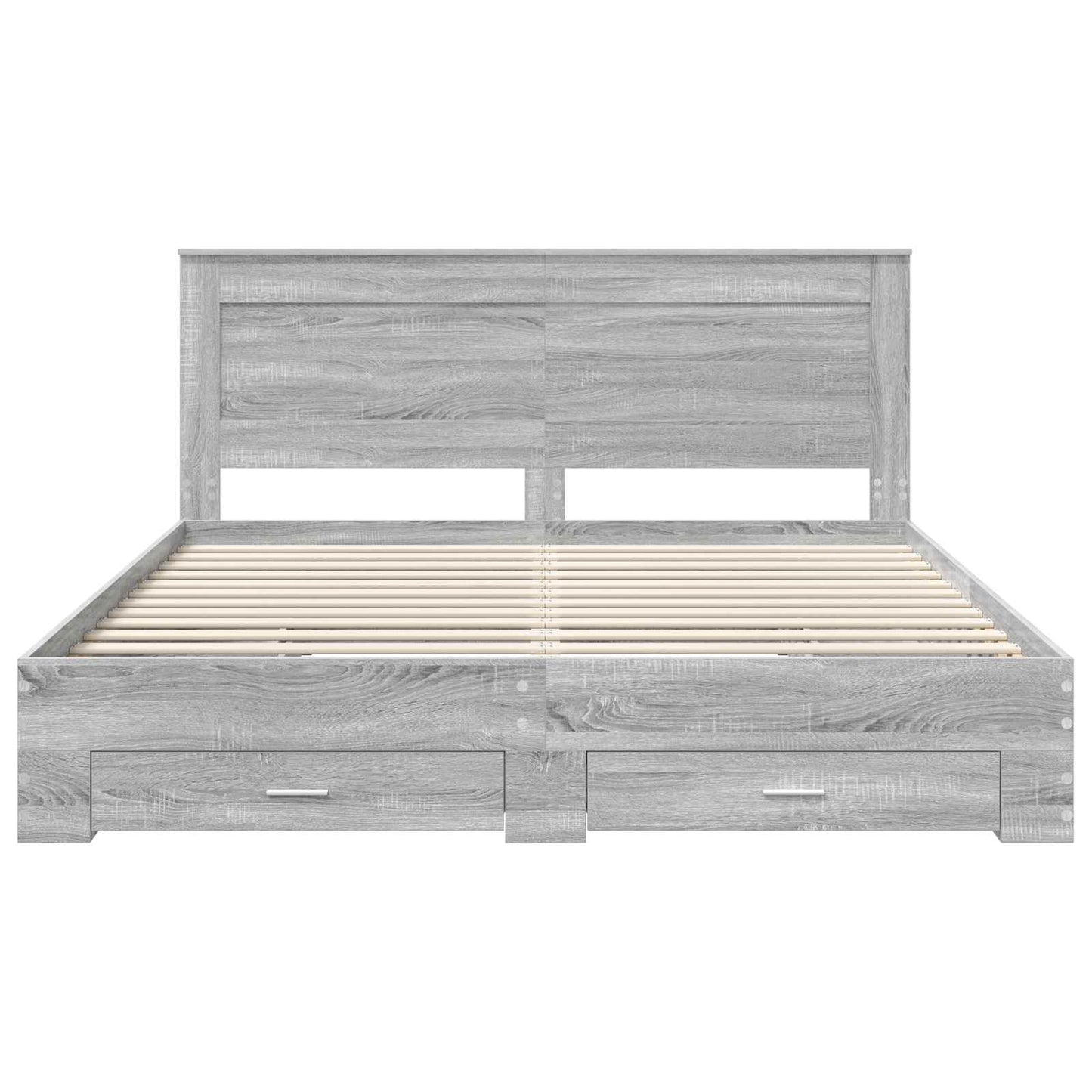 vidaXL Bed Frame with Drawer with Headboard Manual Engineered Wood