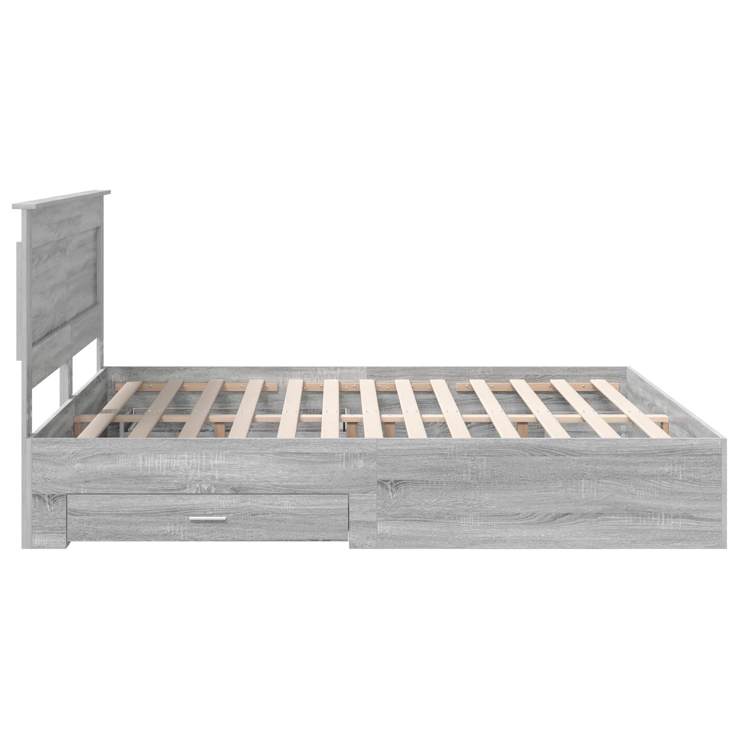 vidaXL Bed Frame with Drawer with Headboard Manual Engineered Wood
